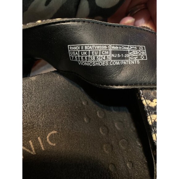 Vionic Women’s Slip On Snakeskin Randi II Boa Orthotic Arch Support Sandal 7.5 - Picture 10 of 10